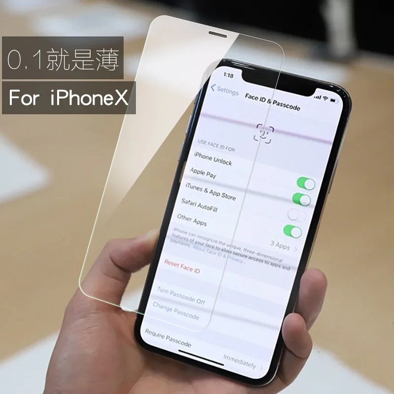 Лучшее качество ультра тонкий 0,1 мм 9H Nano-coated закаленное стекло для iPhone X XS 11 Pro MAX XR 6 7 8 Plus Защитная тонкая плёнка для экрана