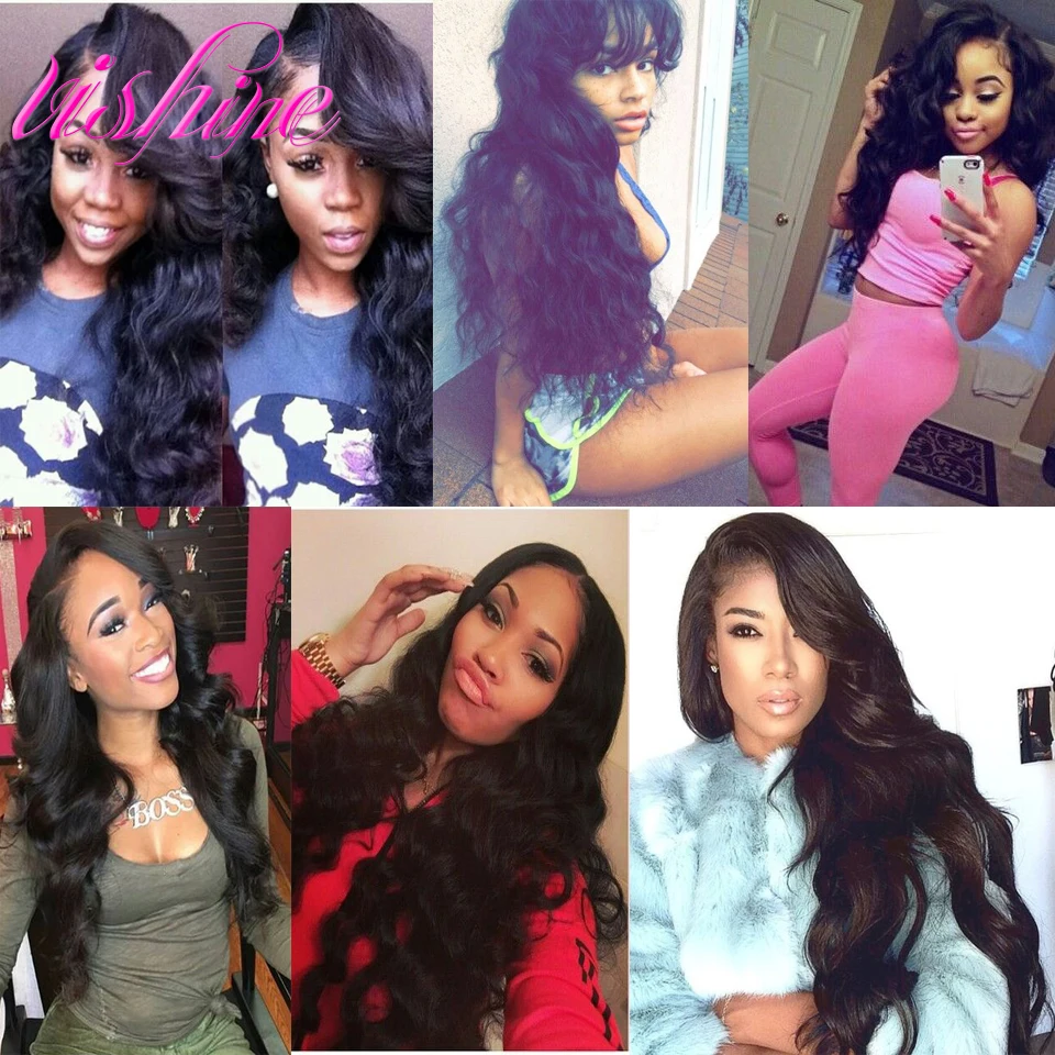 Vishine Перуанский Объемная Волна С Закрытием Девы Волос Закрытие Волнистые Волосы