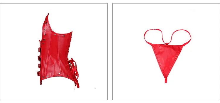 Высокое качество, Большие размеры красный/черный Цвет Body Shaper приталенное, Корректирующее с воротником-хомутом для маленьких девочек кожаный корсет 828