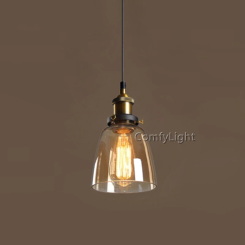 Amber Glass B Lamp Подвесной светильник в скандинавском стиле с хромированным шаром, стеклянный подвесной светильник, подвесной светильник для спальни, кухни, бара, светильник E27, Домашний Светильник ing - Цвет корпуса: Amber Glass B Lamp