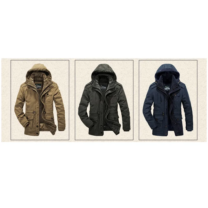 Hot Sale New Fashion Brand Arrival Top Quality Men Warm Parkas Heavy Wool Winter Jacket 2 in 1 Coat Size M-4XL | Мужская одежда