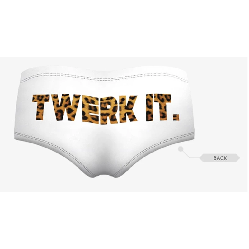 С леопардовым принтом сорняков 3D печать нижнее белье трусы Для женщин