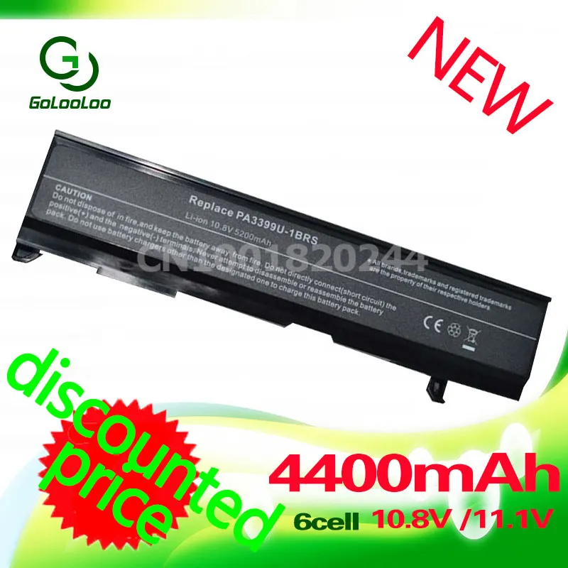 Golooloo 4400MaH лаптоп с Батарея для Toshiba PA3399U-1BAS PA3399U-2BRS PA3399U-1BRS PABAS057 PABAS076 PA3399U-2BASSatellite A100 |