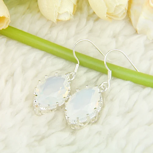 Топ ювелирные изделия акции Классическая лунный камень серьги Модные женские