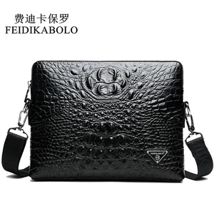 Новинка, роскошная кожаная мужская сумка FEIDIKABOLO, дизайнерская наплечная сумка высокого качества, мужская сумка через плечо из крокодиловой кожи