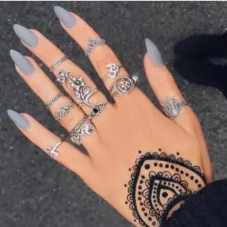 12 шт./компл. женские богемные серебряные розы слон крест кристалл лотоса Ом Йога