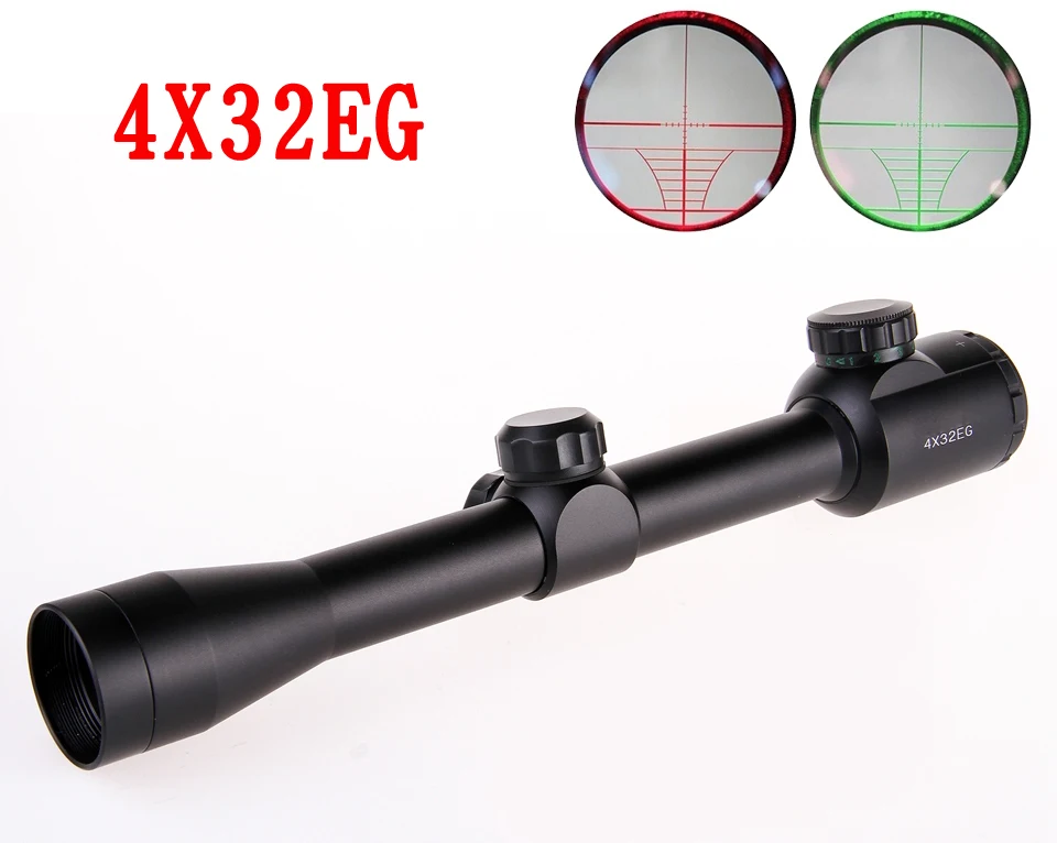 Прицел для винтовки 4X32 с красным/зеленым волоконно оптическим прицел тремя
