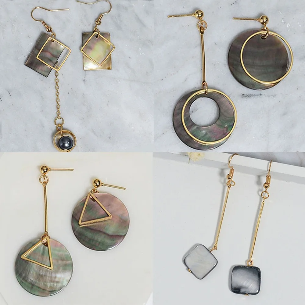 Подвеска в виде натуральной ракушки с отверстием 1 5 мм круглая/прямоугольная