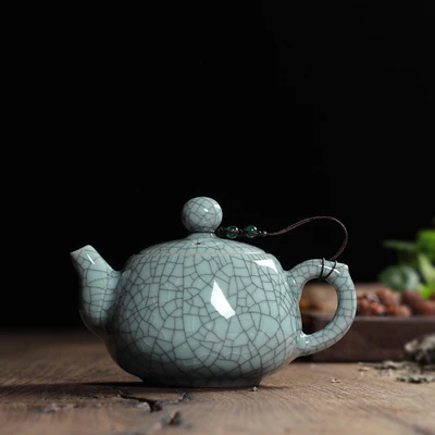 Новинка, 6 цветов, хрустящая глазурь, Ge Kiln Longquan Celadon Zisha, керамика, искусство, Тхи, Китай, фарфоровый чайник из исинской глины, антикварный чайник - Цвет: Ge Kiln Iron Line