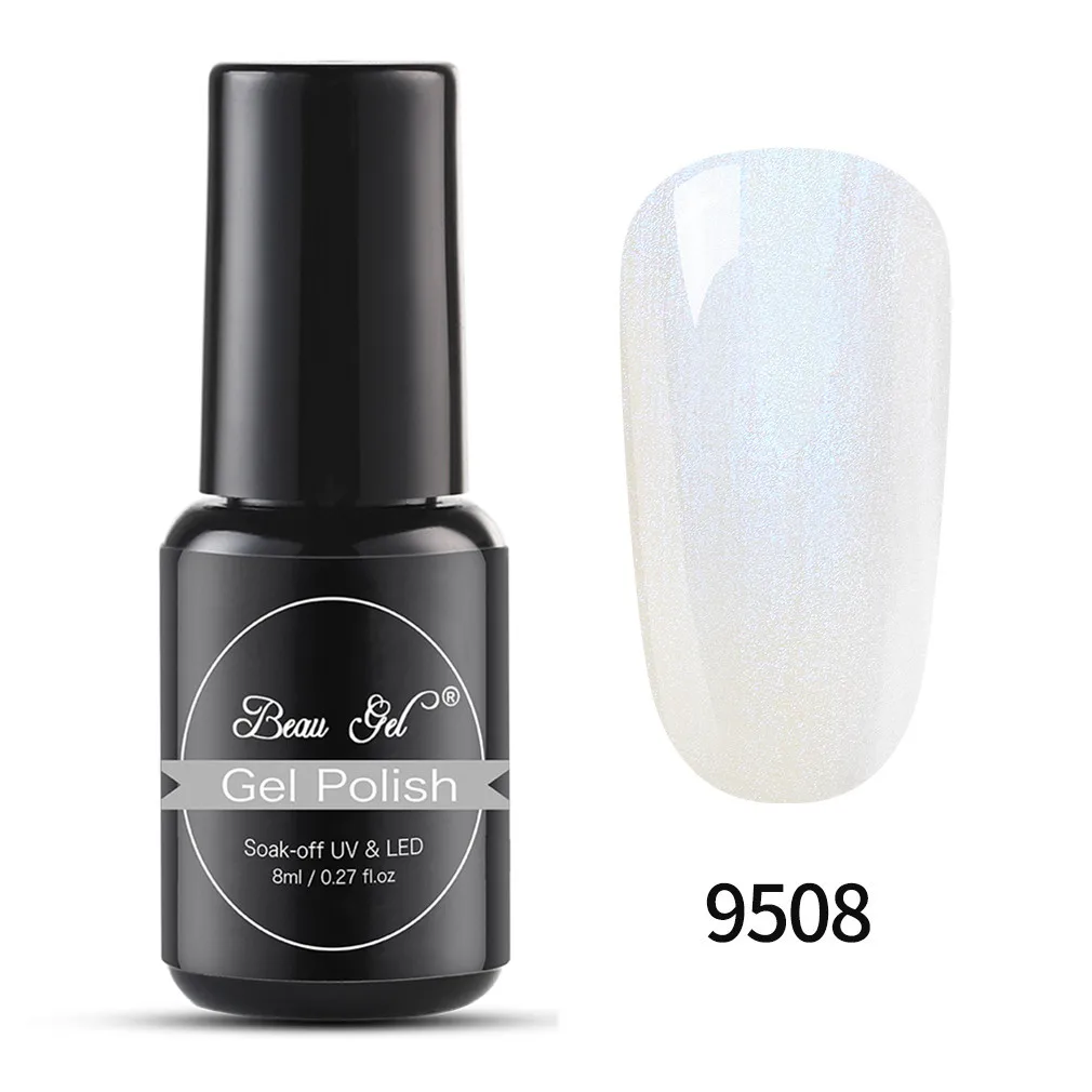 BKJ9508 Beau Gel 8ml Shell Mermaid UV Gel Varnish Pearl Shell UV LED Gel Polish Semi Permanent Hybrid Varnish Soak Off Gel Nail Polish - Цвет: BKJ9508