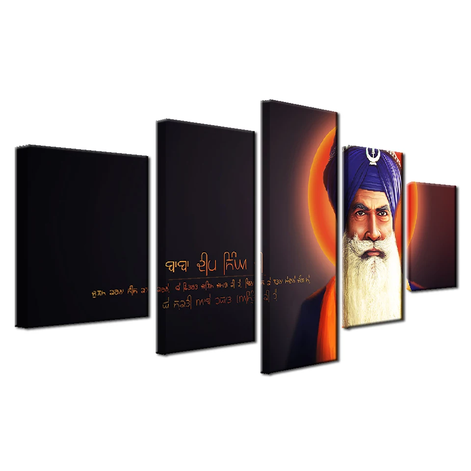 5 шт. холст Художественная печать индийский Будда серия живопись на заказ холсте