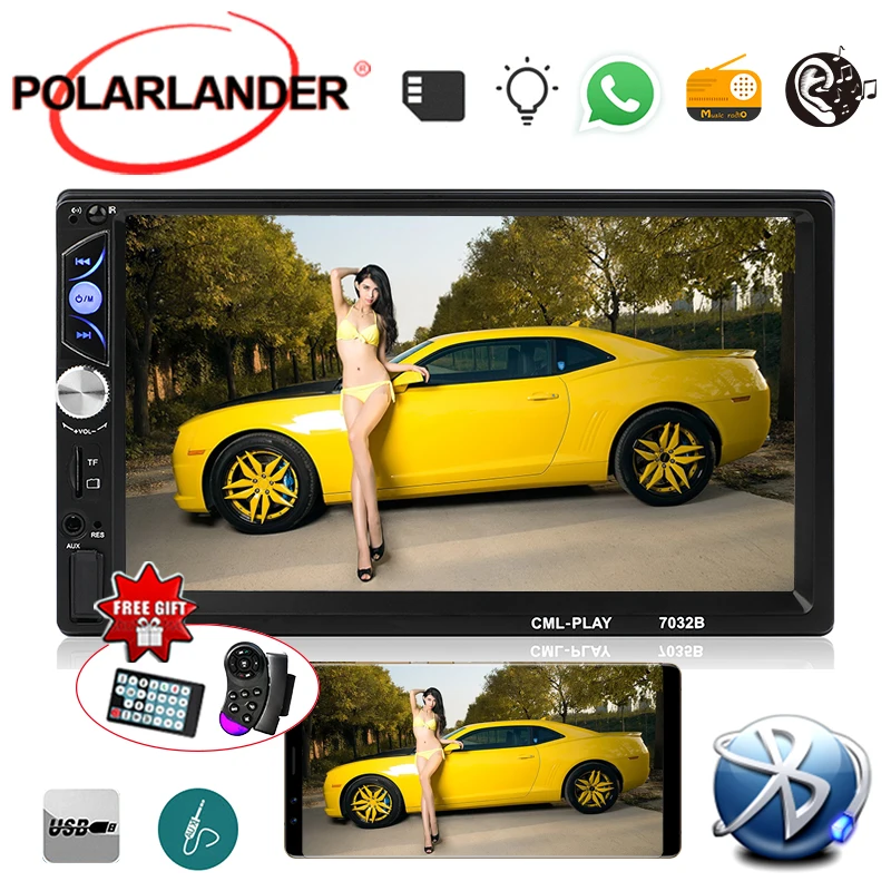 2DIN 7 дюймов Bluetooth автомобиля радио multi языки Зеркало Ссылка стерео MP5 плеер USB/AUX/FM/ SD
