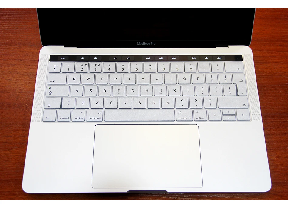 Силиконовый чехол для клавиатуры Mac Book Pro retina 1" 15" с сенсорным ID и сенсорной панелью раскладка ЕС английский градиент цвета кожи