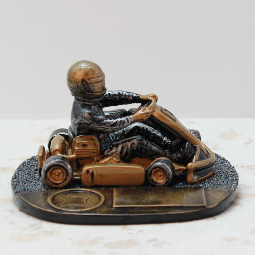 

Sports Resin Crafts Series Golden Racing Figures Trophy Resin Ornaments Crafts