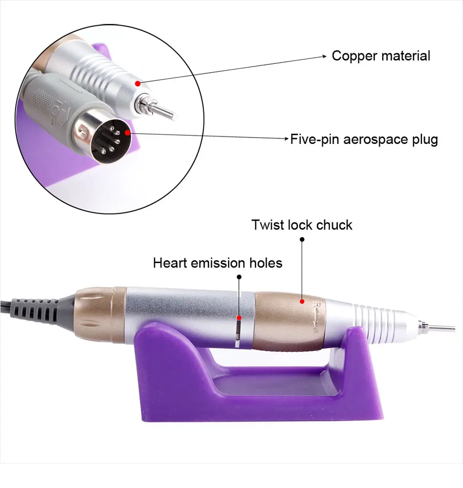 30000RPM Professional Ceramic Manicure Cutter Set Electric Nail Drill Milling Machine Diamond Cutters Manicure Apparatus Tools