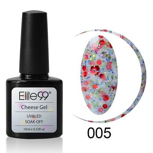05 Гель для ногтей Elite99 cheir Candy Sandy Shimmer Профессиональный замачивающийся светодиодный Гель-лак праймер нужен молочно-белый гель основа верхнее покрытие 10 мл - Цвет: 05