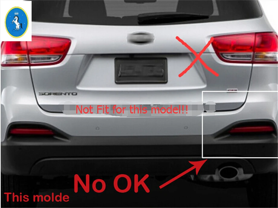 Задние противотуманные фары Yimaautotrims багажника рамка крышка отделка 2 шт. для KIA