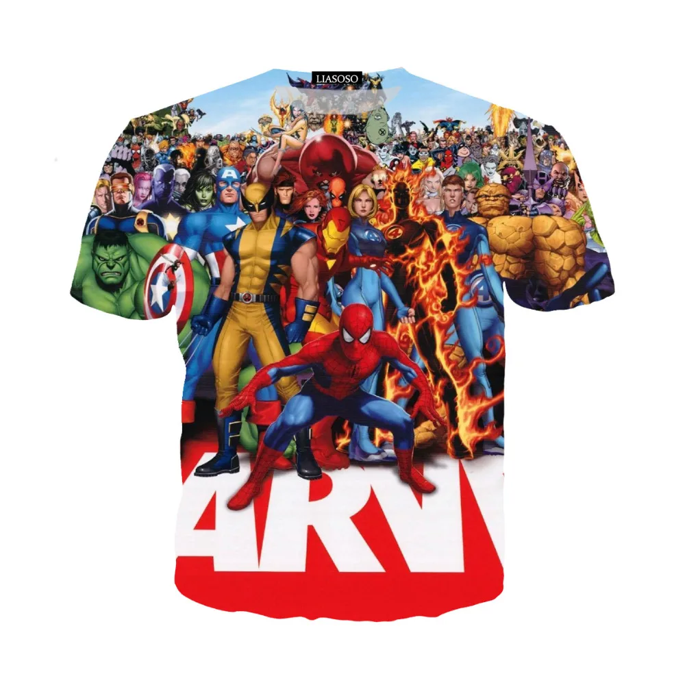LIASOSO naverable Hulk футболка с капюшоном свитшоты Marvel comics 3D печать Supereroe Thanos Hawkeye Camicia hu6589