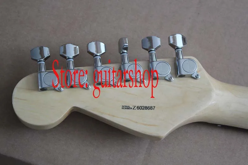 Бесплатная доставка новый комплект из желтых Страт 6 строка белый Электрогитары S