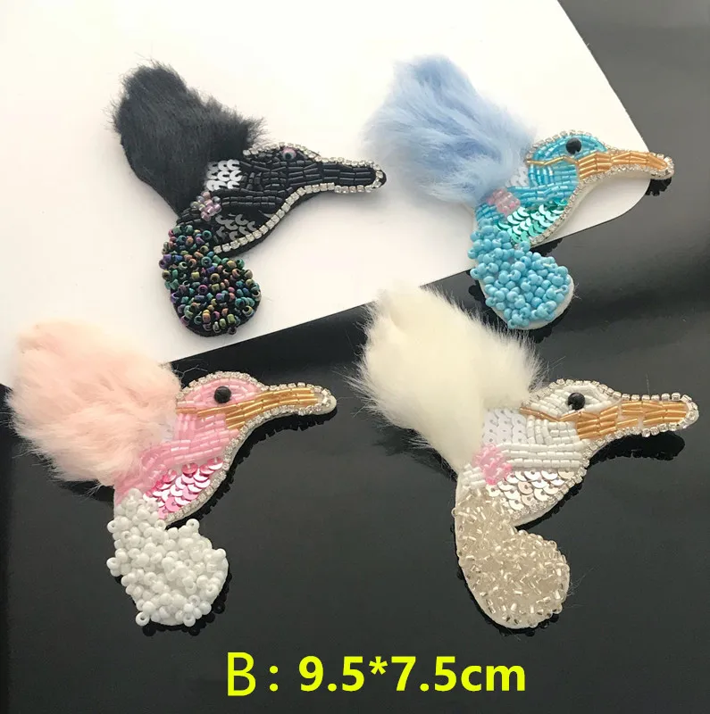 Вышитые нашивки Han Noble Swan с фламинго швейные для одежды аппликация вышивка товары