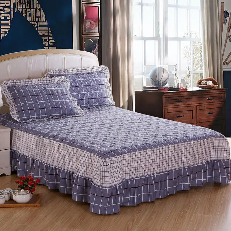 Стеганый толстый на двуспальную кровать близнец queen King size постельный комплект простыней на кровать наматрасник Pad двойной один размер покрывало 120/150/180X200 см
