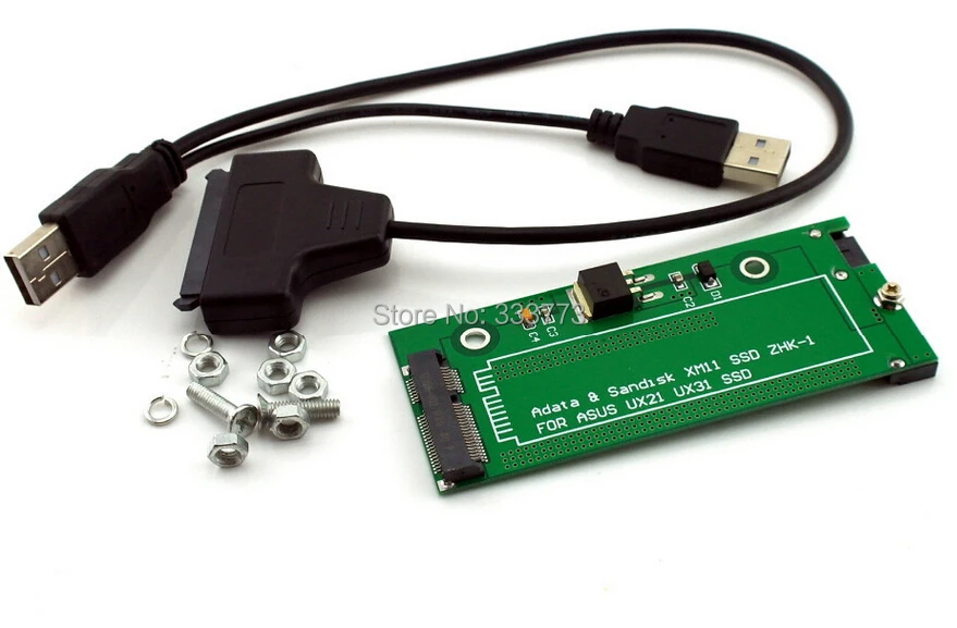 6 + 12pin мини SATA к 22pin адаптер конвертер карты USB кабель sata для Sandisk sasa5jk ASUS UX31 UX21 ADATA XM11