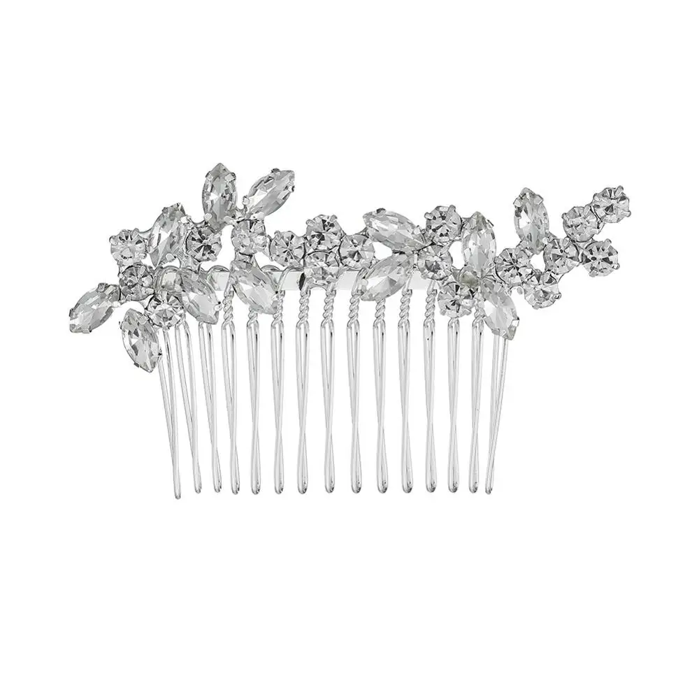 

Fashion Crystal Rhinestones Handmade Bridal Hair Taira Combs Flower Design Hair Pin For Wedding Birdal Hairderss Jewelry