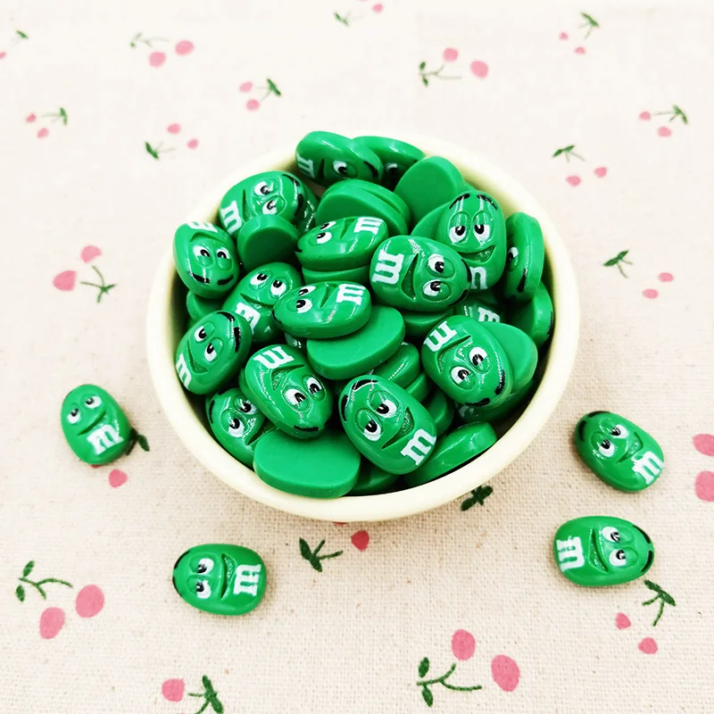 100 штук Kawaii плоские пластмассовые Кабошон Поддельные ММ фасоли Конфеты DIY ремесло бижутерия для декорирования серьги делая аксессуары: 12-19 мм