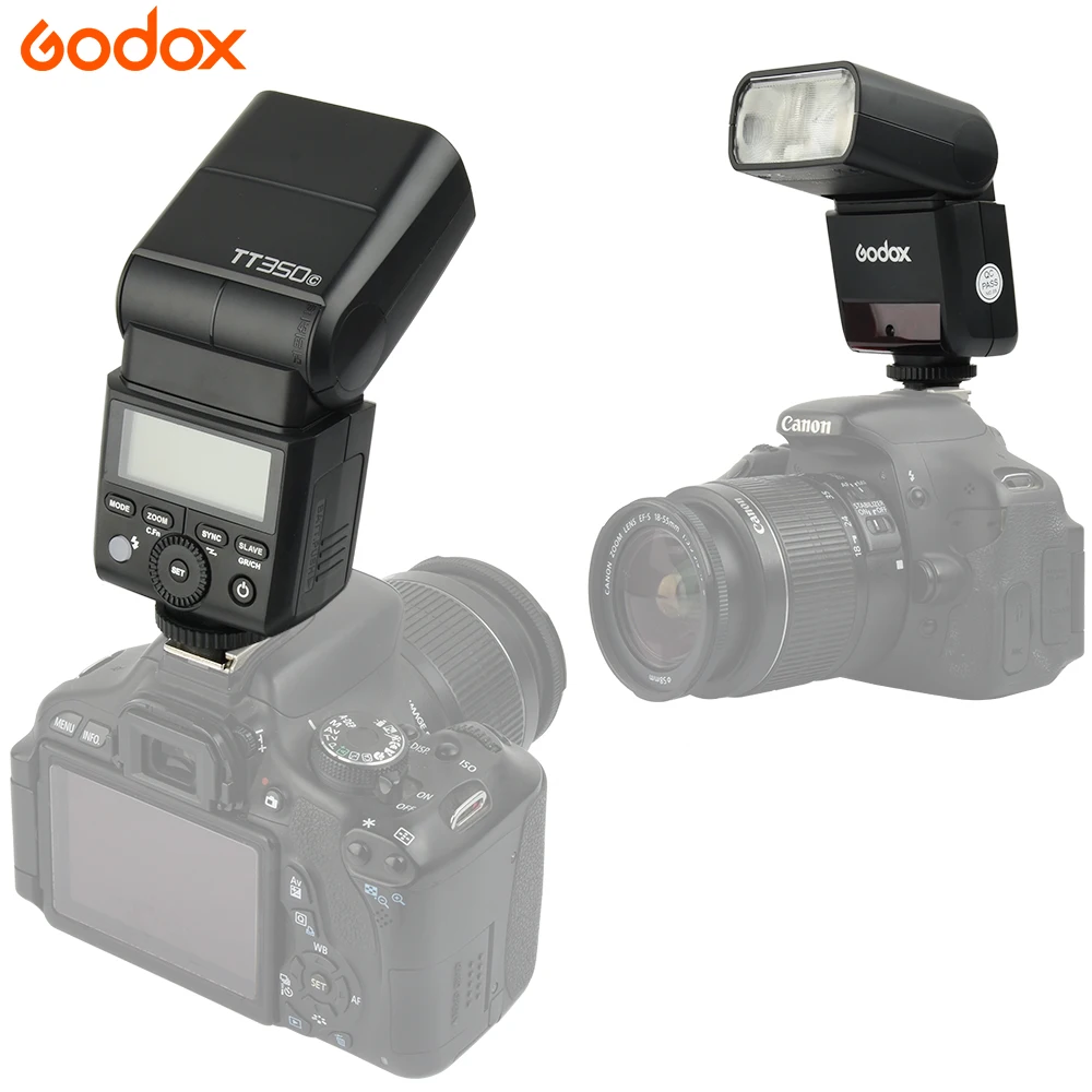 Godox TT350C Flash TTL Wireless X System Camera Speedlite GN36 1/8000s HSS 2.4G Pocket lights for Canon DSLR + Gift | Электроника