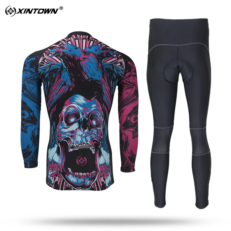 Xintown Для мужчин с длинным рукавом Велоспорт Джерси множество горных велосипедов