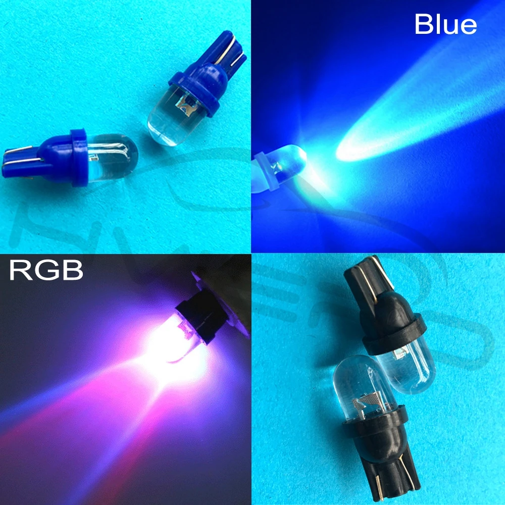 4X Белый, красный, синий, зеленый, желтый RGB 168 194 1 Smd Авто Клин светильник боковой приборной панели номерной знак купольная Лампа DC 12 В