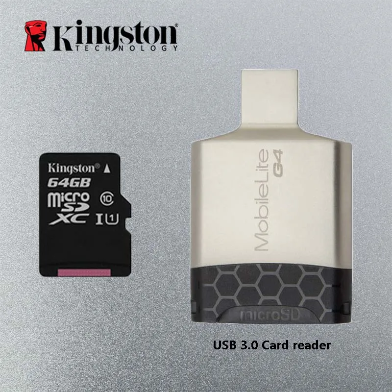 Kingston карты памяти в Micro SD Card 16 ГБ 64 128 32 class 10 MicroSD UHS I TF с USB 3 0 reader|memory card|tf cardkingston memory