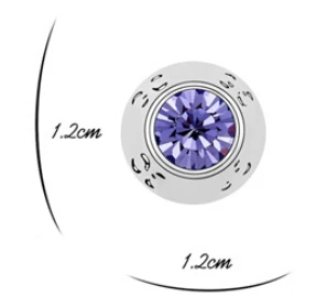 Free shipping!2015 NEW top quality vogue crystal round stud Earrings costume jewelry Tanzanite colour E8087-2 | Украшения и