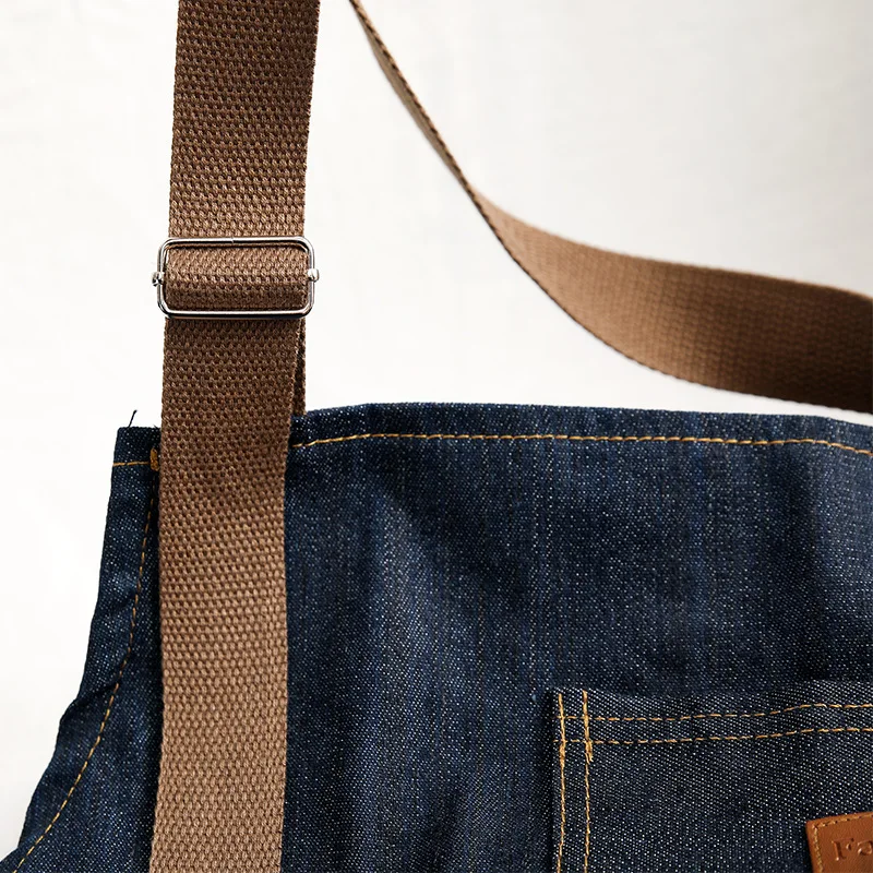 Новый Джинсовый фартук для шеф-повара кухонный барбекю Кухонный Фартук женщин и