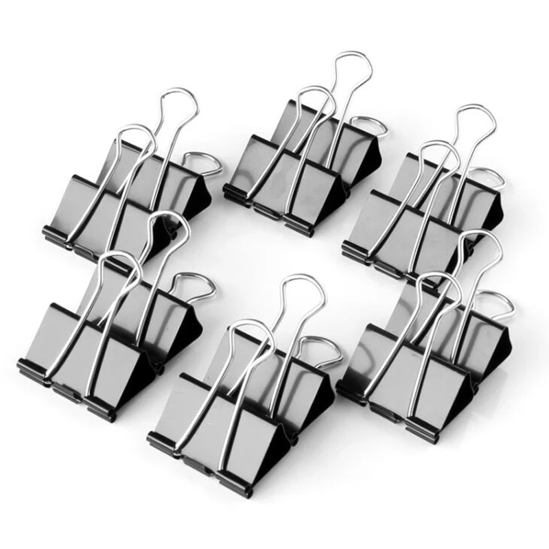 Зажимы для бумаги черные металлические зажимы канцелярских принадлежностей 36