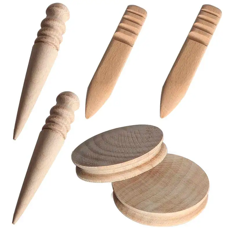 2 шт. инструменты для работы с кожей из натурального твердого дерева|set diy|set toolsset