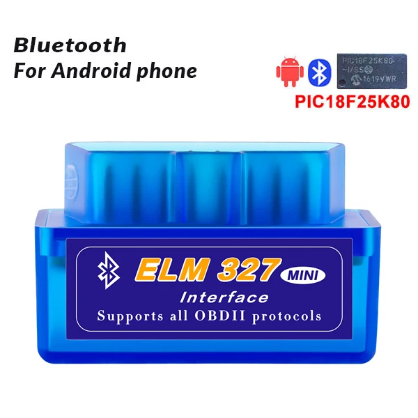 ELM327 V1.5 Bluetooth/Wi-Fi OBD2 V1.5 Mini Elm 327 PIC18F25K80 чип автоматический диагностический инструмент протокол OBDII для Android/IOS/Windows - Цвет: ELM327 Bluetooth