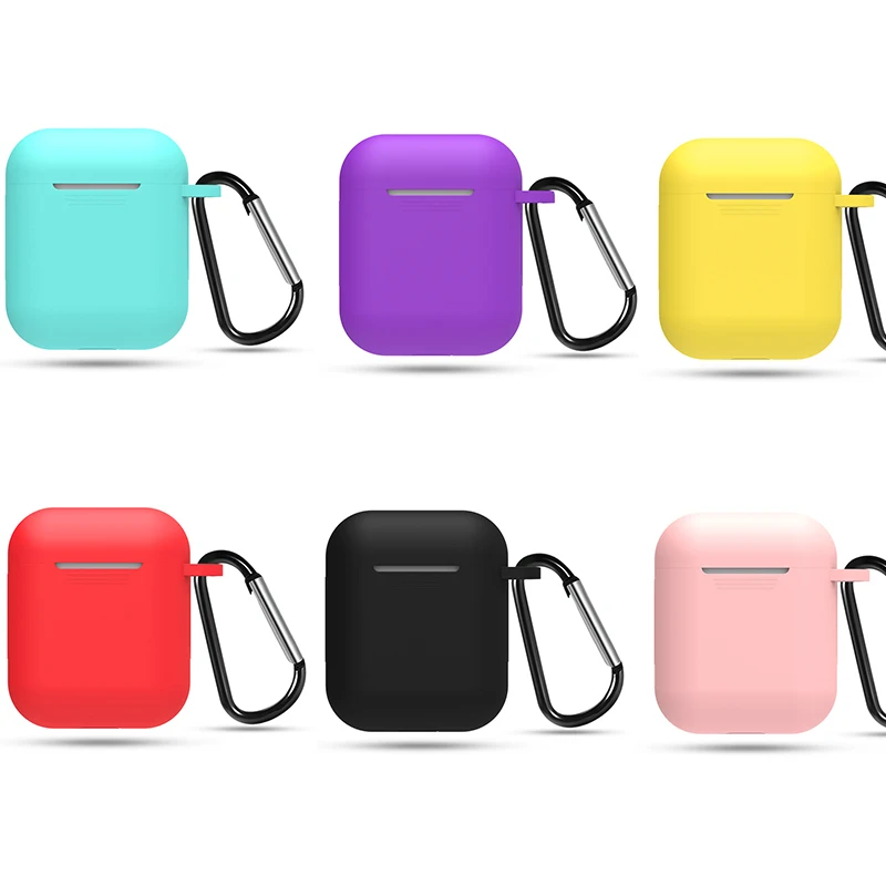 Мини Мягкий силиконовый чехол для Apple Airpods противоударный Bluetooth беспроводные