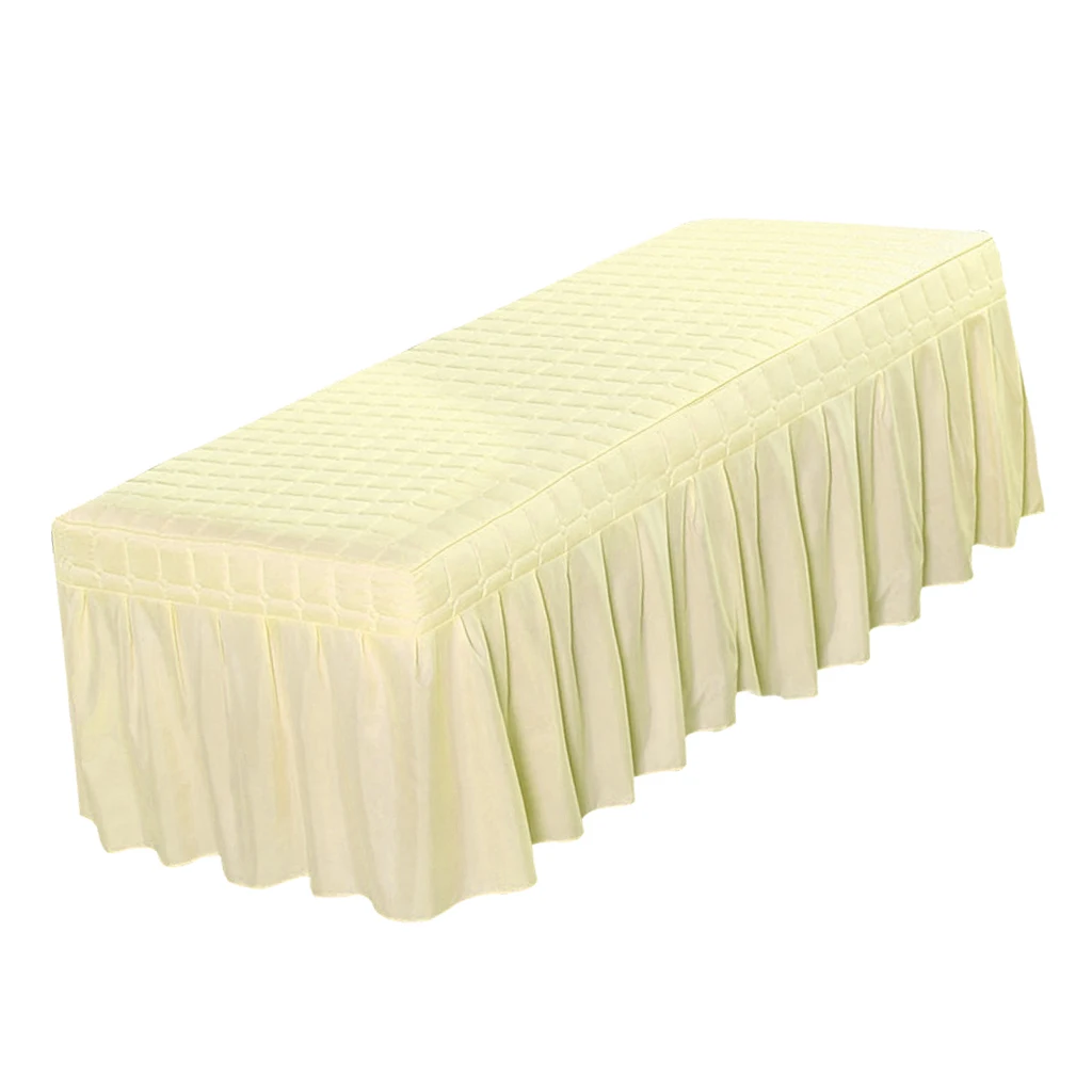 Beige-185x70cm Стандартный массажный стол юбка красота лицо Покрывало Постельное белье балдахин лист для большинства косметических кроватей - Цвет: Beige-185x70cm