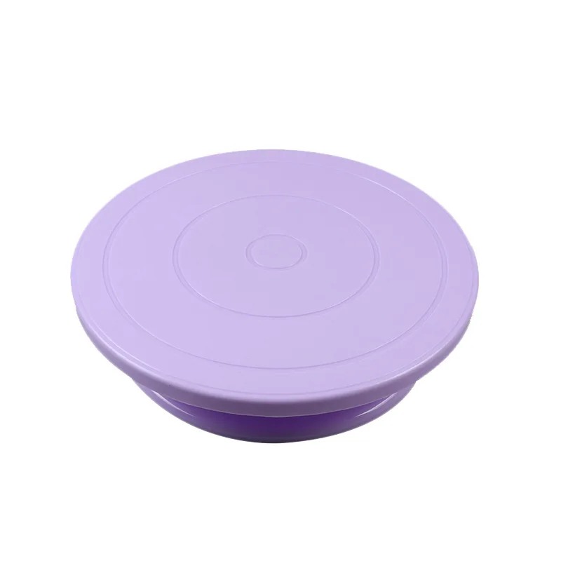purple 1pcs 4 цвета 1" вращающаяся пластина для украшения торта поворотный стол для кухни демонстрационная подставка для торта поворотная пластина декоративная подставка белый - Цвет: purple 1pcs
