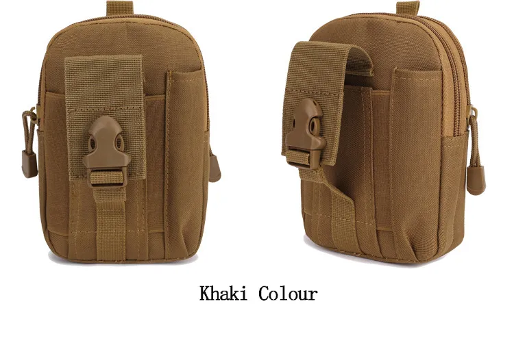 Khaki 2 шт. наружные тактические Чехлы Molle Чехол для телефона сумка поясная сумка нейлоновая поясная сумка кобура Чехол iPhone 6S 5S Galaxy S6 - Цвет: Khaki