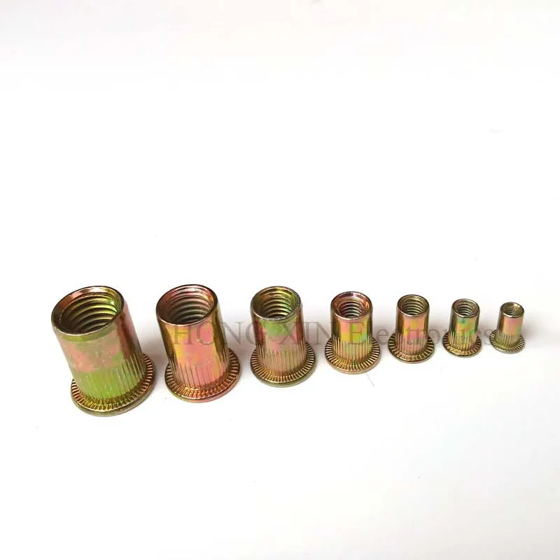 150 шт M3/M4/M5/M6/M8/M10/M12 углеродистая сталь плоская головка Резьбовая потайная гайка