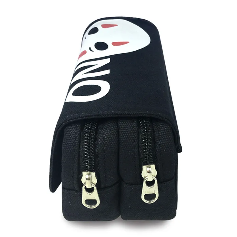 Тоторо холст сумки без уход за кожей лица человек Аниме на двойной молнии для