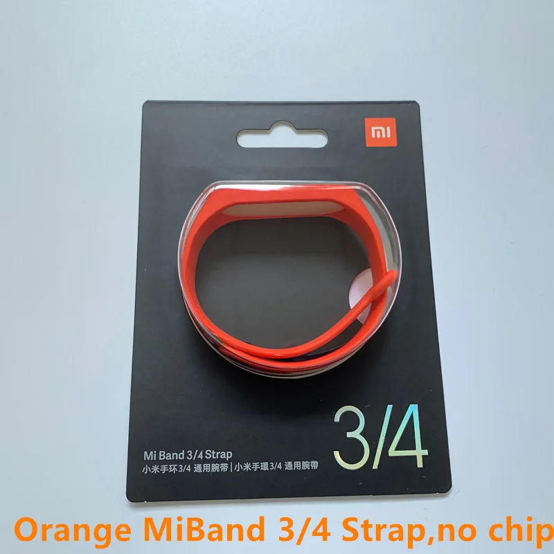 Разноцветный силиконовый браслет Xiao mi, сменный Браслет для mi band 3, 4, Xiaomi mi, band 3, 4, Xiao mi, Напульсники 4, 3, NFC - Цвет: hot orange