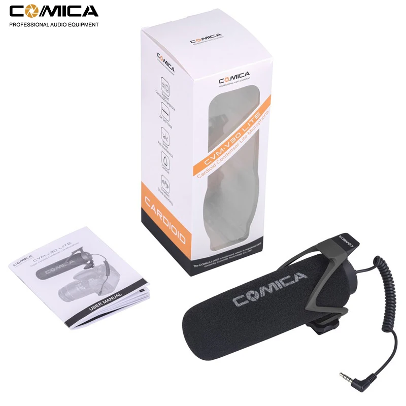 Микрофон Comica CVM-V30 Lite для камеры микрофон записи видео с телефона цифровых