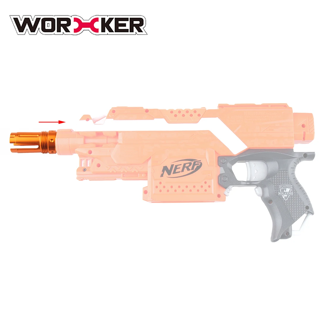 Worker Trident Barrel декоративная крышка с резьбой для LH Vector Gen.2/JM GEN.8/9 с 19 мм Внутренний Зуб Передняя Труба декоратор