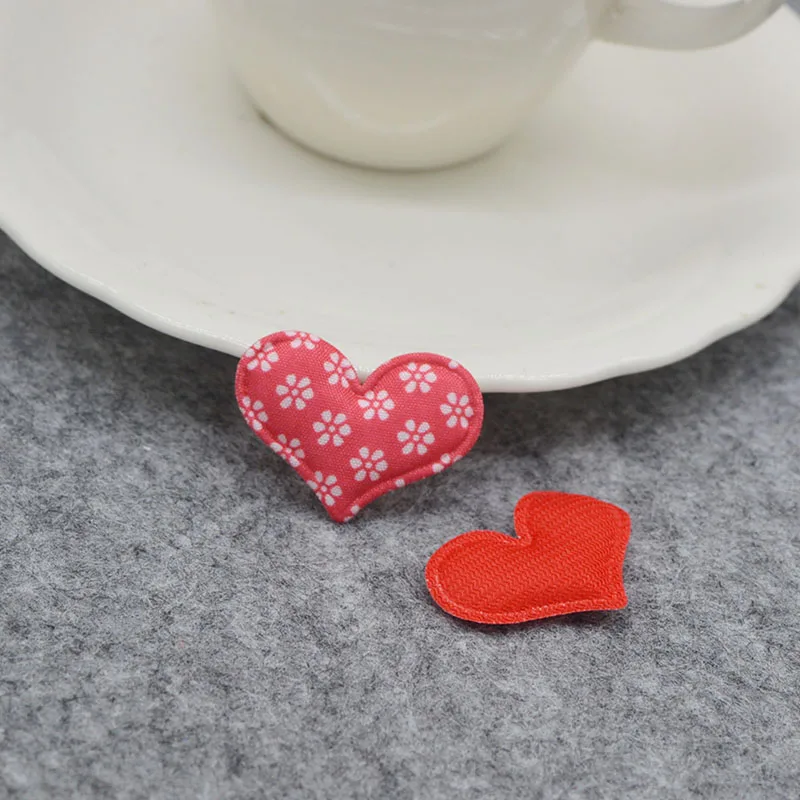 4 50 шт./лот 3,8*3 см Gingham Сердце Мягкие Аппликации для DIY ручной работы Детские аксессуары для волос, подарок украшения аксессуары - Цвет: 4