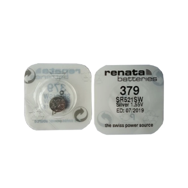 5 шт./лот renata Серебряная оксидная батарея для часов 379 SR521SW 521 1 55 в 100% оригинальный