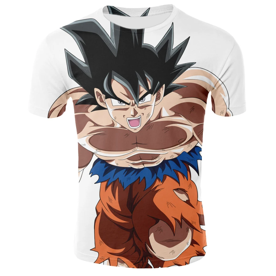 Аниме Dragon Ball Wukong футболка с круглым вырезом Мужская/Молодежная