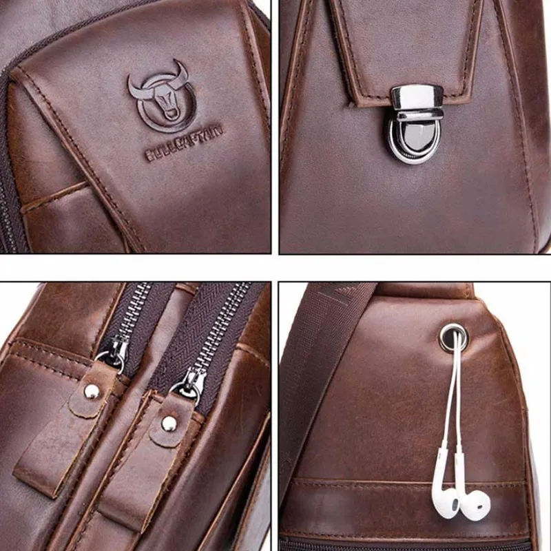 BULL капитан Новый Для мужчин кожаные сумки через плечо из воловьей кожи